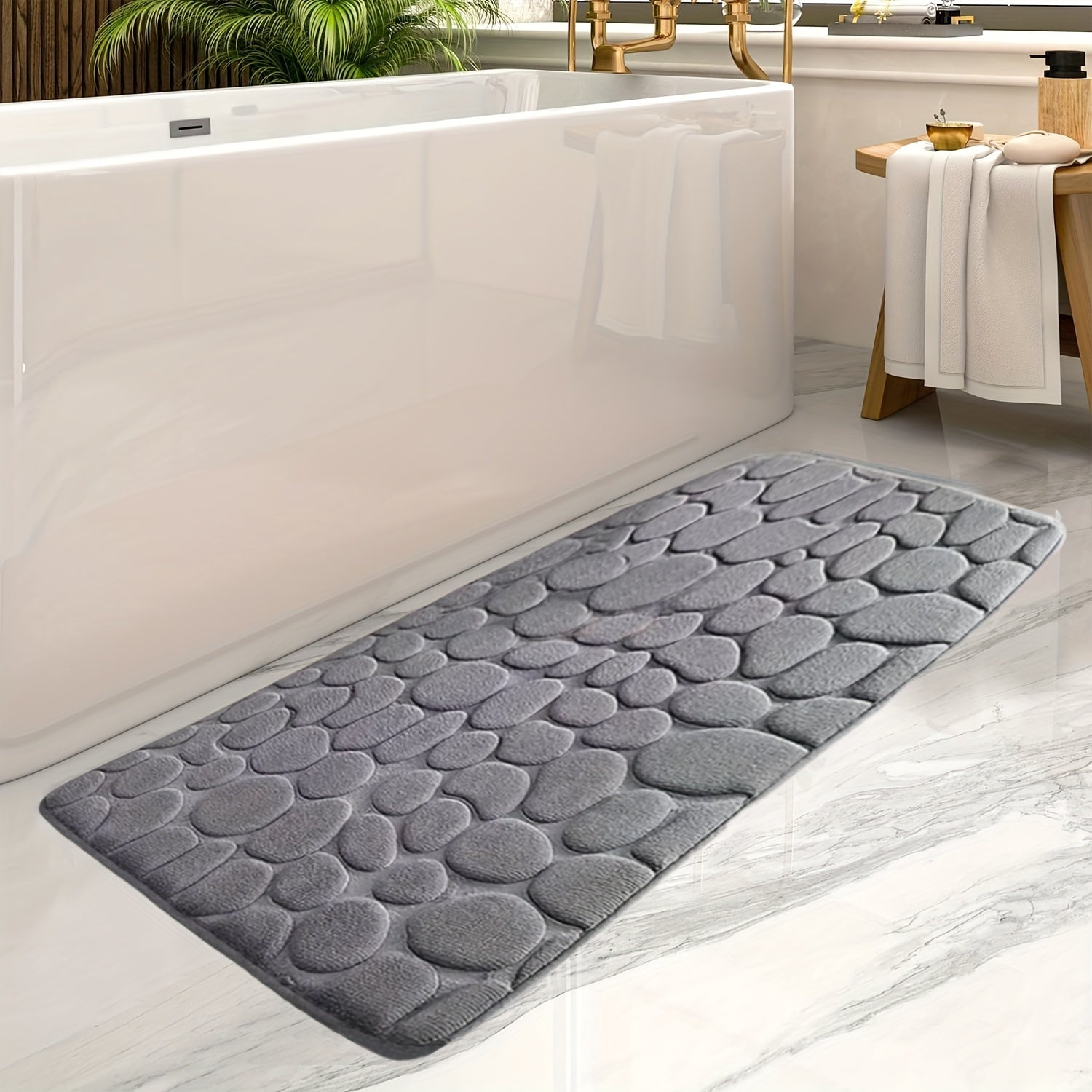 Pauwer Pluizige badmat sets 3-delig wasbaar, microvezel antislip wasbaar bad en voetstuk mat sets waterabsorberende badkamer vloer tapijt douche tapijt, blauw Pauwer Pluizige badmat sets 3-delig wasbaar, microvezel antislip wasbaar bad en voetstuk mat sets waterabsorberende badkamer vloer tapijt douche tapijt, blauw